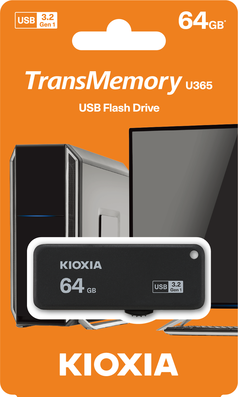 USB 3.2 KIOXIA TransMemory U365 64GB upto 150MB/s LU365K064GG4 Đen  - Bảo hành 5 năm