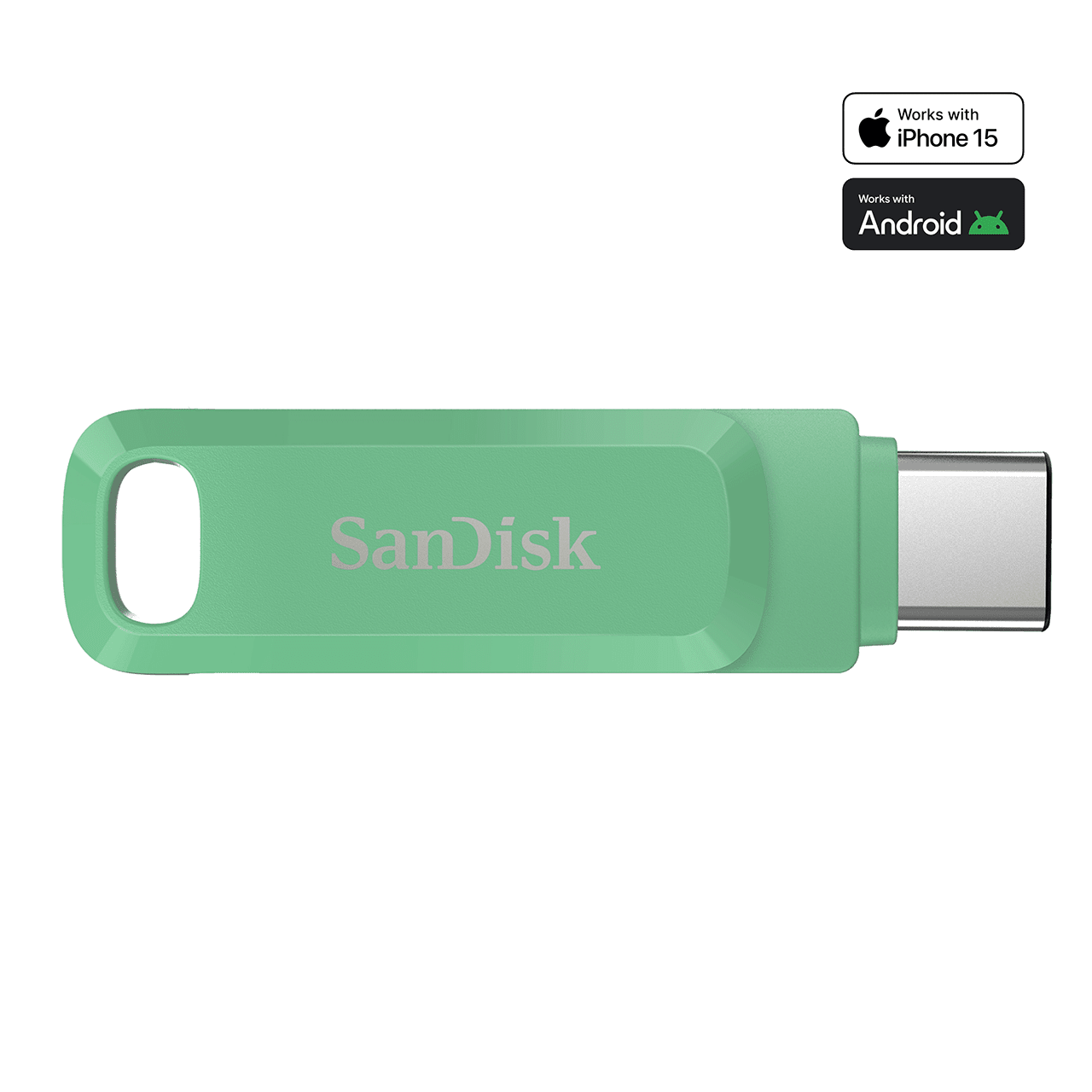 USB 3.1 OTG Sandisk Ultra Dual Drive Go Type-C SDDDC3 64GB 400MB/s SDDDC3-064G-G46AG màu xanh Absinthe - Bảo hành 5 năm