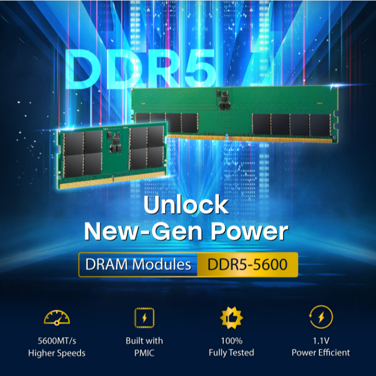 Ram Laptop Transcend 24GB JM DDR5 5600 SO-DIMM 1Rx8 2Gx8 CL46 1.1V JM5600ASE-24G - Bảo hành 3 năm