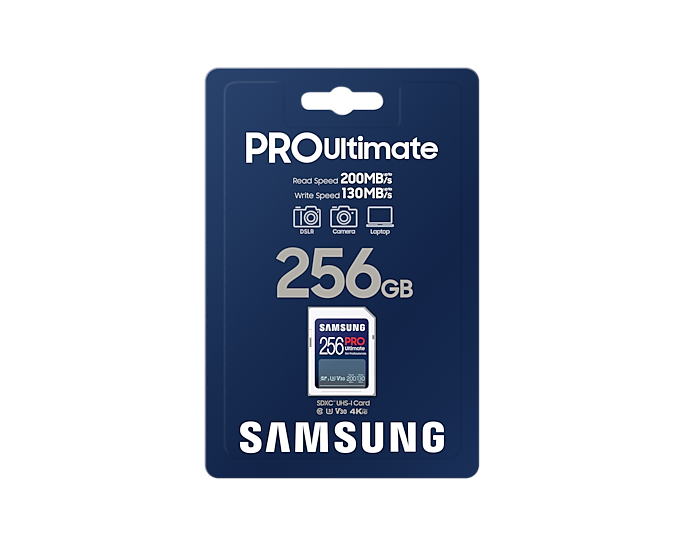 Thẻ nhớ SDXC Samsung PRO Ultimate UHS-I 256GB 200MB/s MB-SY256S/WW - Bảo hành 10 năm