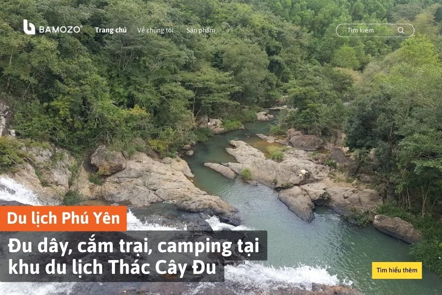Đu dây, cắm trại, camping tại khu du lịch Thác Cây Đu