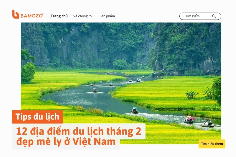 12 địa điểm du lịch tháng 2 đẹp mê ly ở Việt Nam