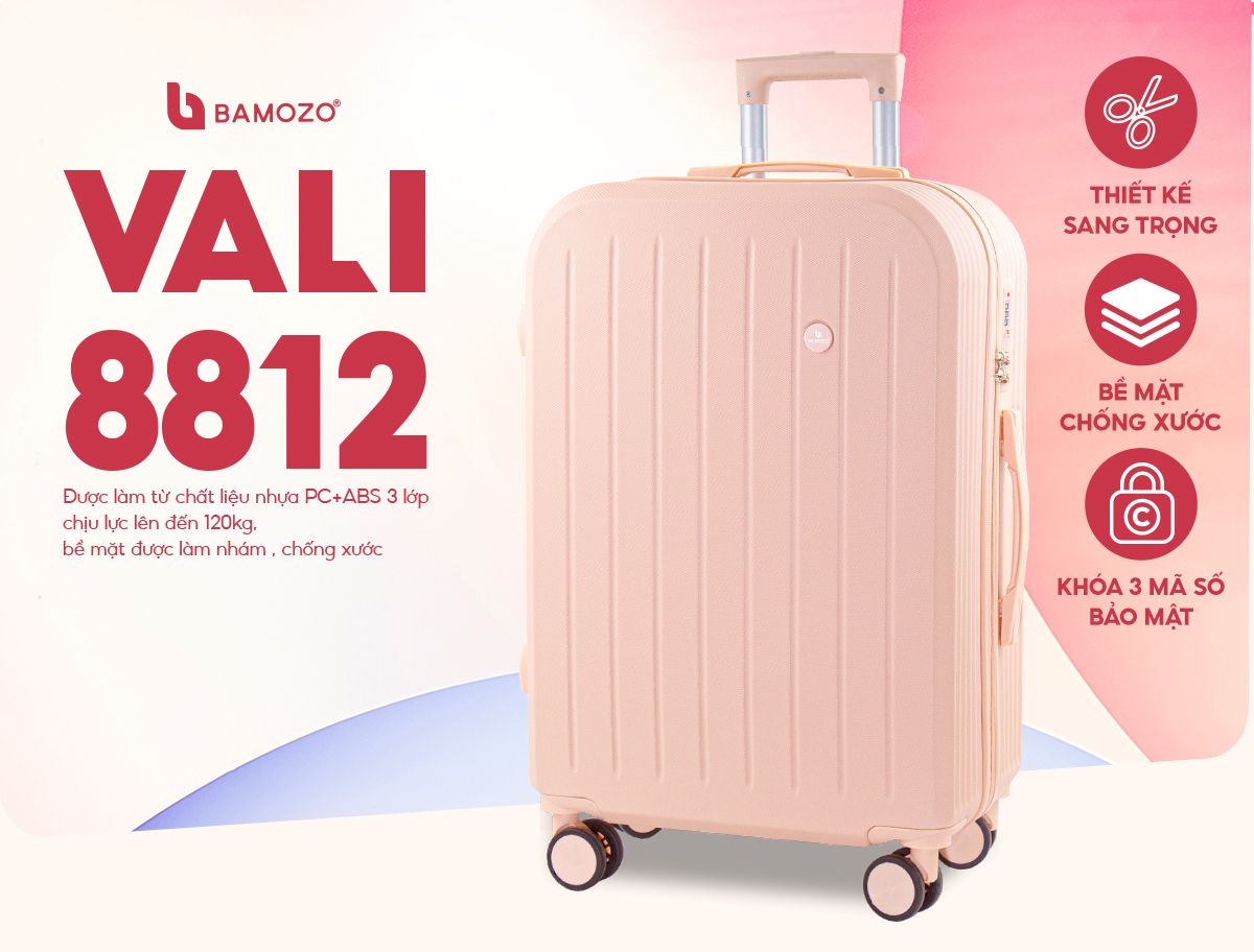 Thông số chi tiết vali khóa kéo Bamozo 8812