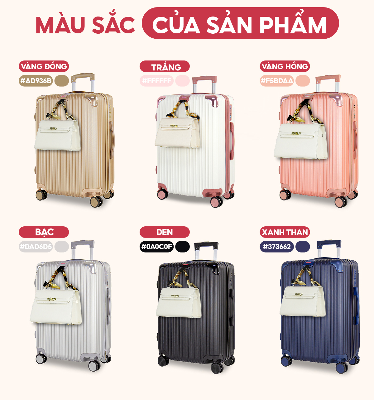 Thông tin chi tiết vali kéo du lịch Bamozo 8809