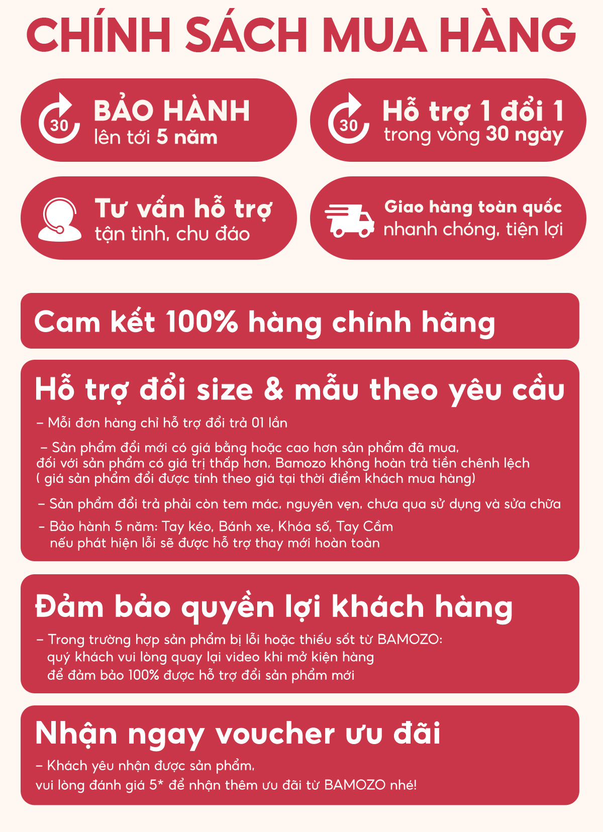 Chính sách mua hàng tại Bamozo