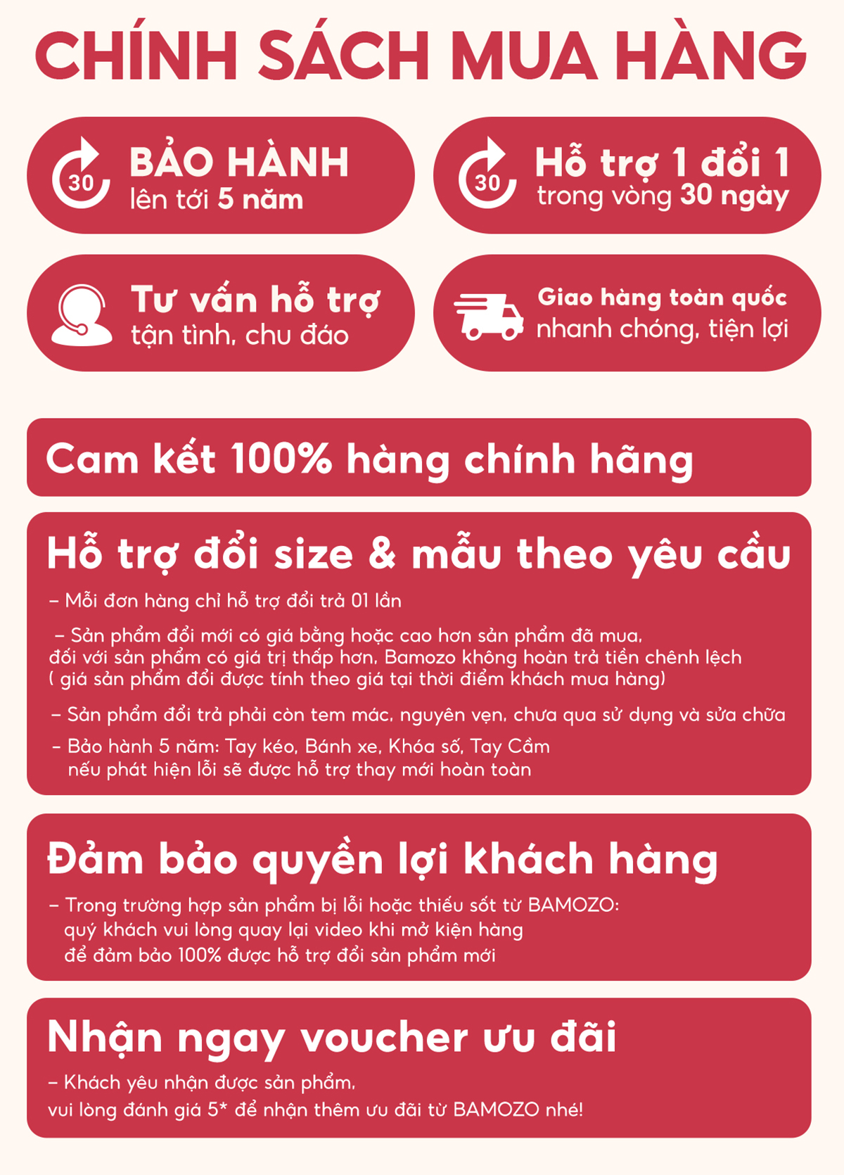 Chính sách mua hàng tại Bamozo