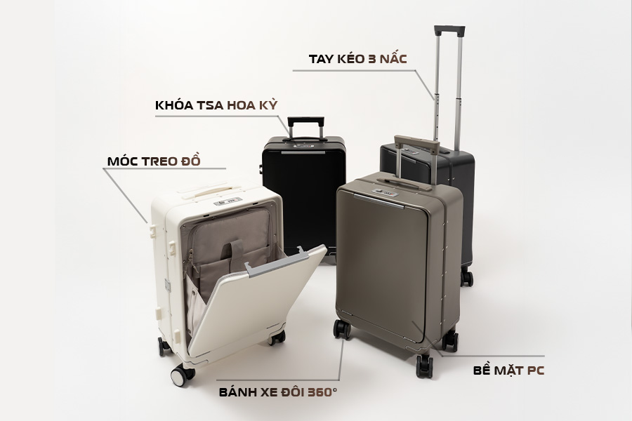 Mỗi chi tiết trên vali Vero đều được hoàn thiện tỉ mỉ, toát lên vẻ sang trọng và tinh tế.