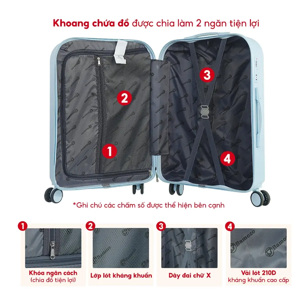 Vali kéo du lịch Bamozo 8812