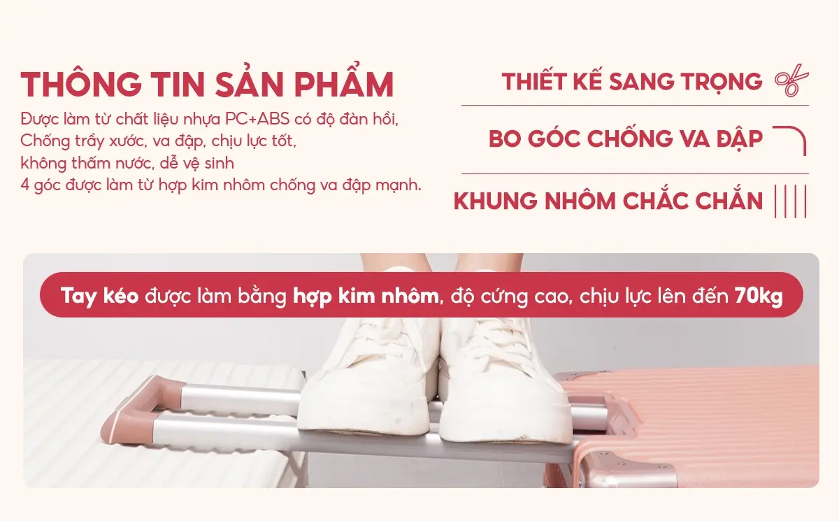 Vali Bamozo Khung Nhôm 9066A