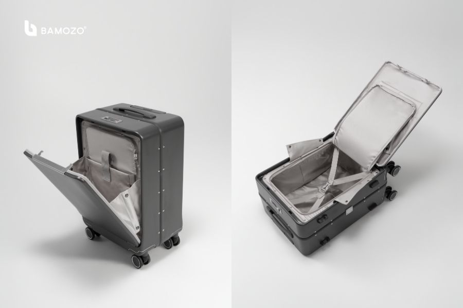 Vali Vero có 2 dạng mở, có ngăn đựng laptop 15.6 inch