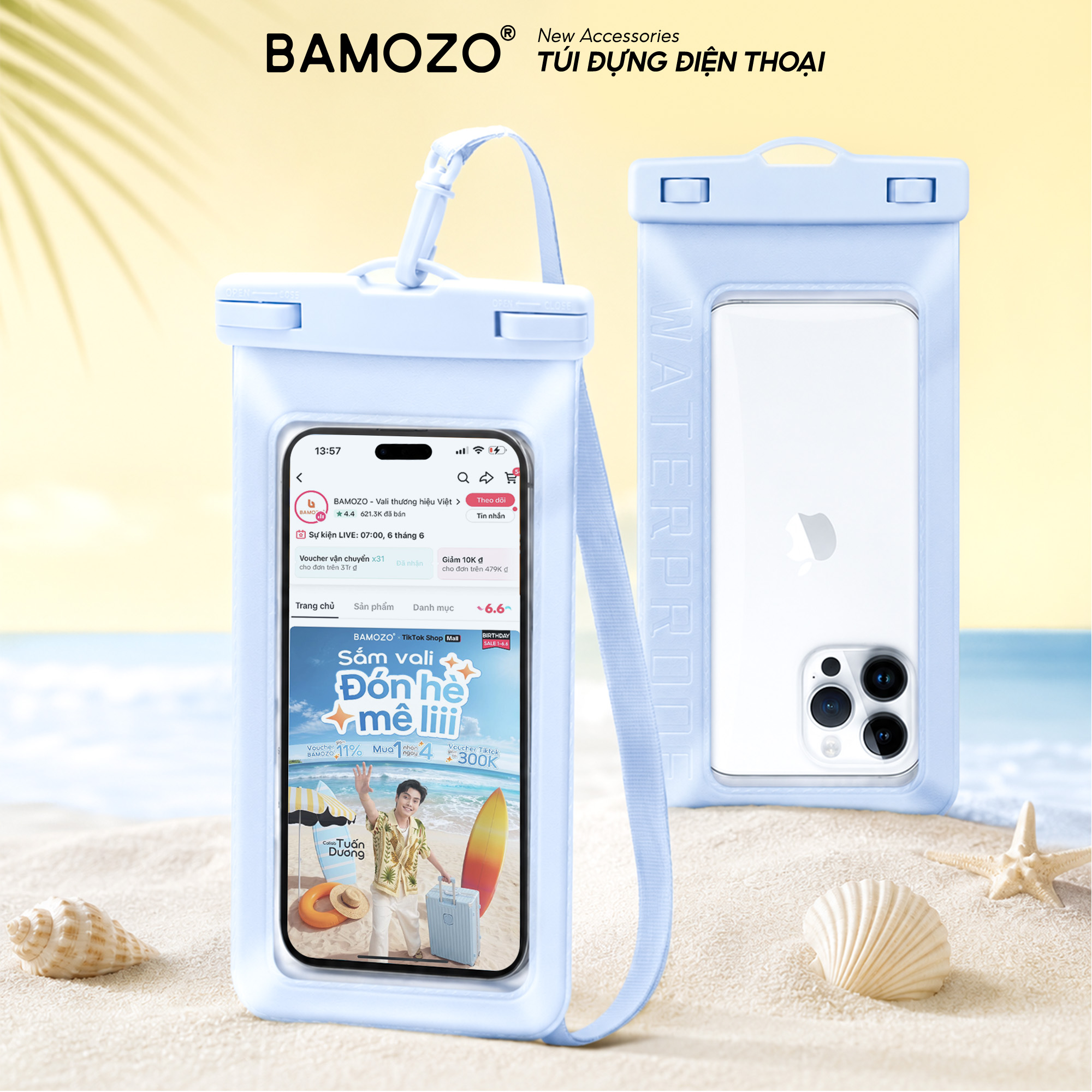 Túi Đựng Điện Thoại Chống Nước Đi Biển Bamozo