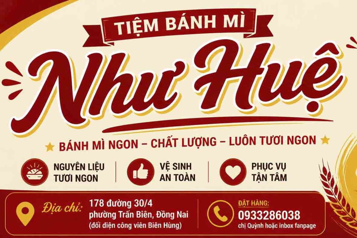 Bánh Mì Như Huệ - Tuyển Dụng Nhân Viên Bán Hàng