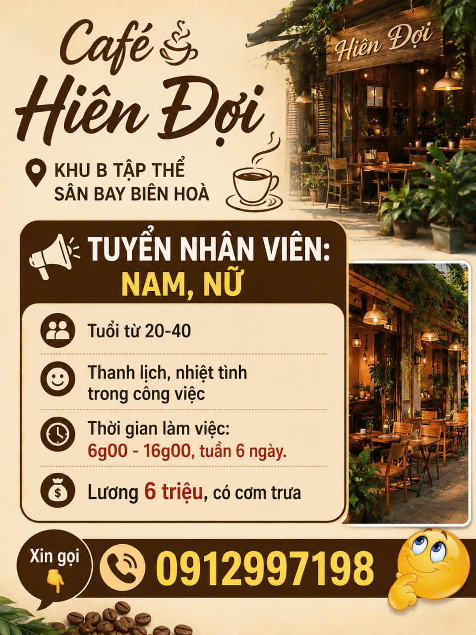Café Hiên Đợi, khu B tập thể Sân bay Biên Hoà