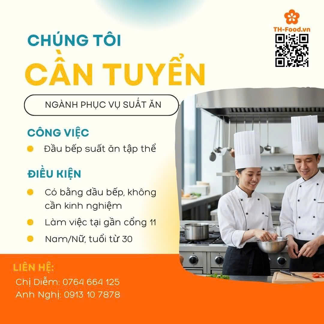 TH FOOD TUYỂN DỤNG NGÀNH PHỤC VỤ SUẤT ĂN