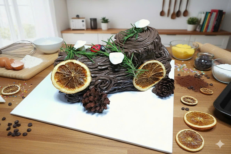 Workshop Học Làm Bánh Bông Lan Cuộn Gốc Cây Noel - Bánh Cupcake Trang Trí Noel PVN1808