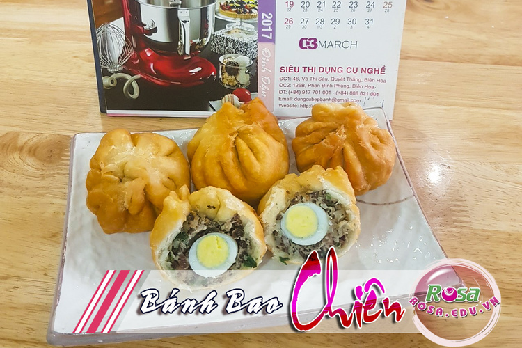 Chuyên đề học làm BÁNH BAO CHIÊN - Nhân thịt bằm trứng cút, thơm ngon, giòn rụm