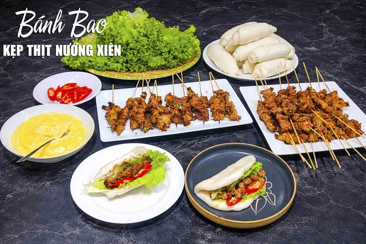 Workshop học làm BÁNH BAO KẸP THỊT NƯỚNG (Xốt phô mai) PVN726