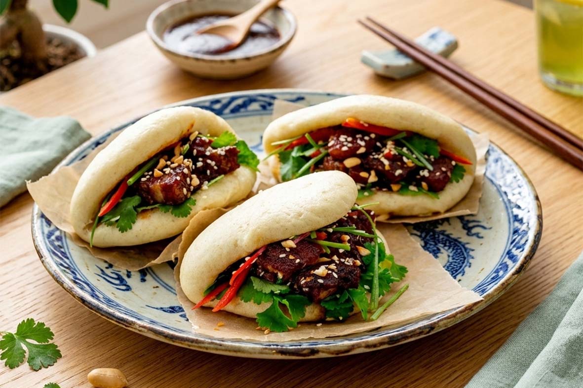 Chuyên đề học làm BÁNH BAO THỊT NƯỚNG XIÊN (BAO KẸP THỊT NƯỚNG) - Món ăn đường phố hấp dẫn, dễ thu hút khách