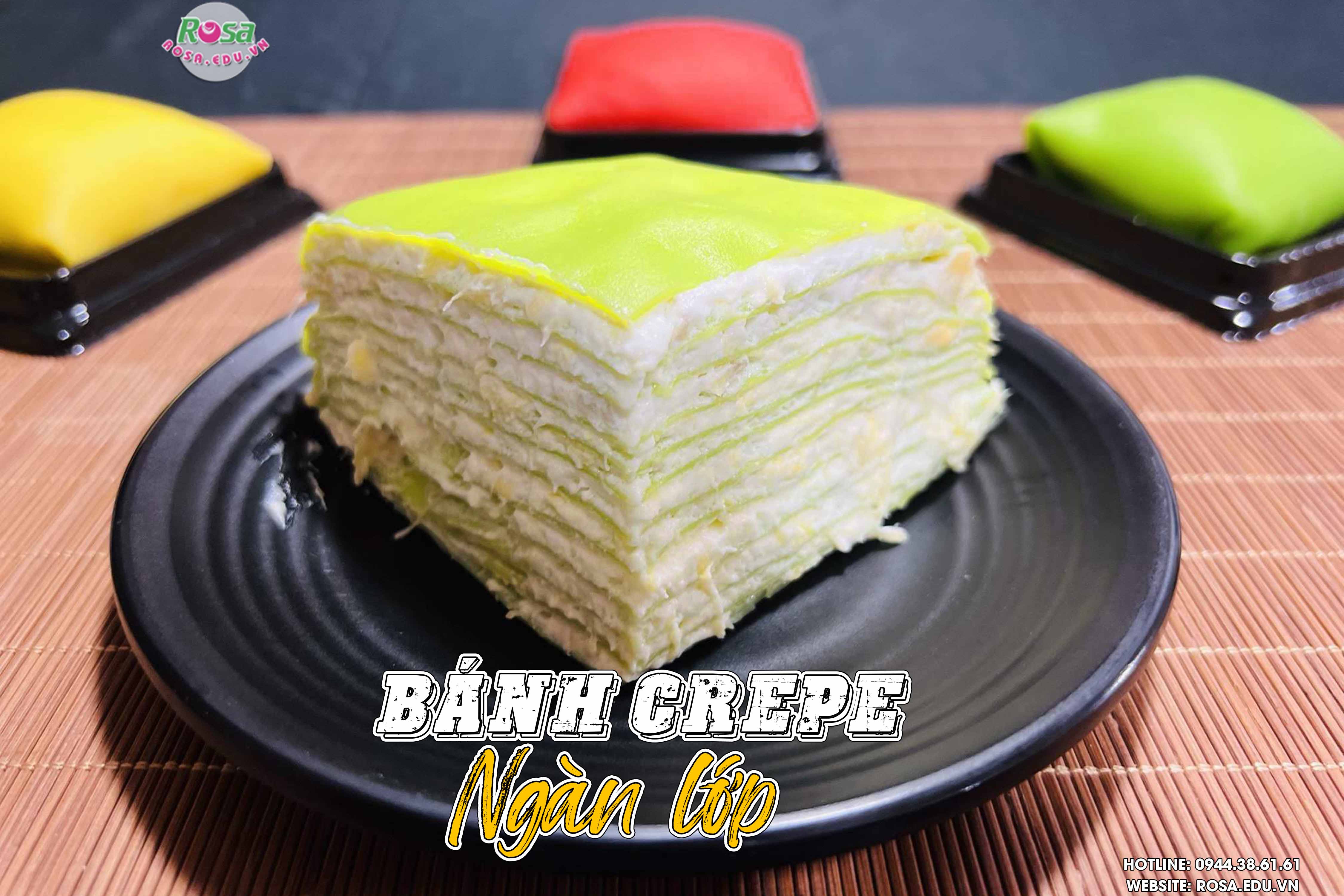 Chuyên Đề Học Làm Bánh Crepe Sầu Riêng, Bánh Crepe Ngàn Lớp Siêu Ngon - Mở Quán Kinh Doanh PVN1022
