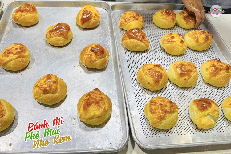 Workshop Học Làm Bánh Mì Ngọt Nho Kem Nhân Phô Mai Double Chesse PVN727