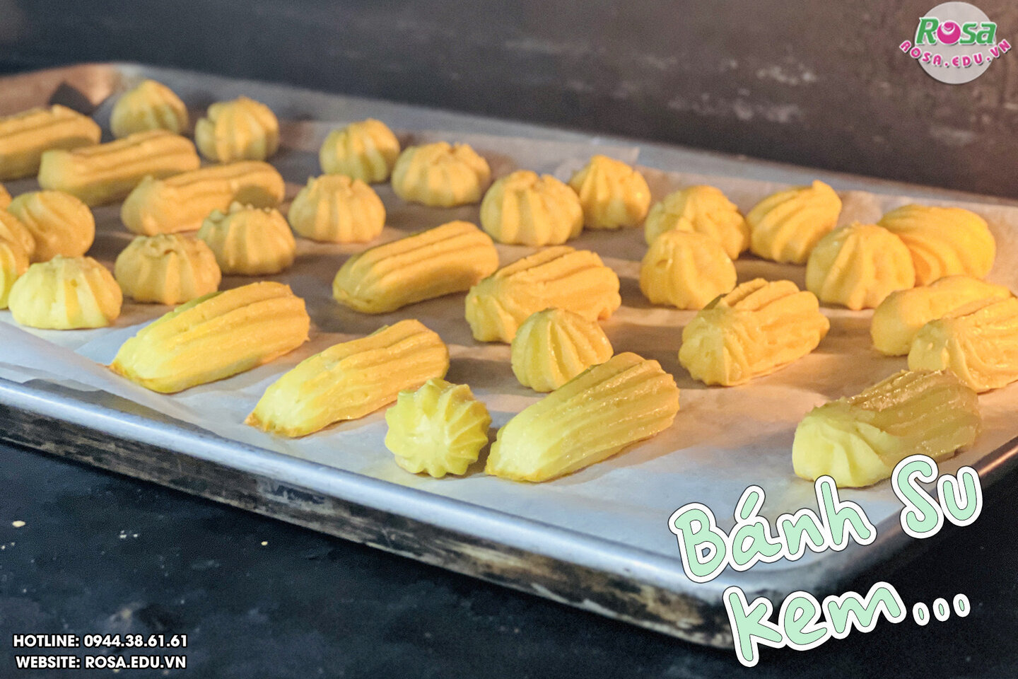 Workshop Học Làm Bánh Su Kem ( Nhân Trà Xanh, Phô Mai, Chocolate) PVN772