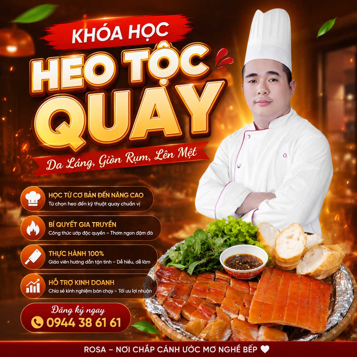 Chuyên Đề Học Cách Làm Heo Tộc Quay (Quay Lu, Quay Gas, Quay Điện) - Da Láng, Giòn, Chuẩn Vị
