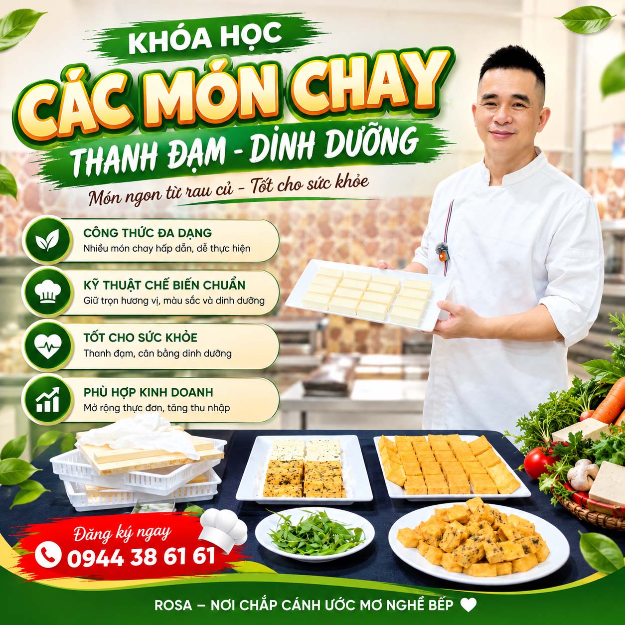 Chuyên Đề Dạy Nấu Các Món Ăn Chay Thanh Tịnh - Mở Quán Kinh Doanh Chay Đắt Khách!