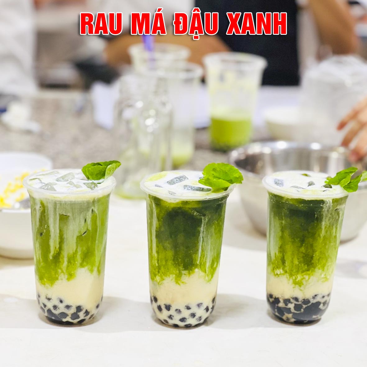 Chuyên Đề Pha Chế Rau Má (Đậu Xanh, Sầu Riêng, Sữa Dừa, Bí Đỏ, Thơm, Dâu,...) - Bí Quyết Pha Chế Rau Má Hot Trend