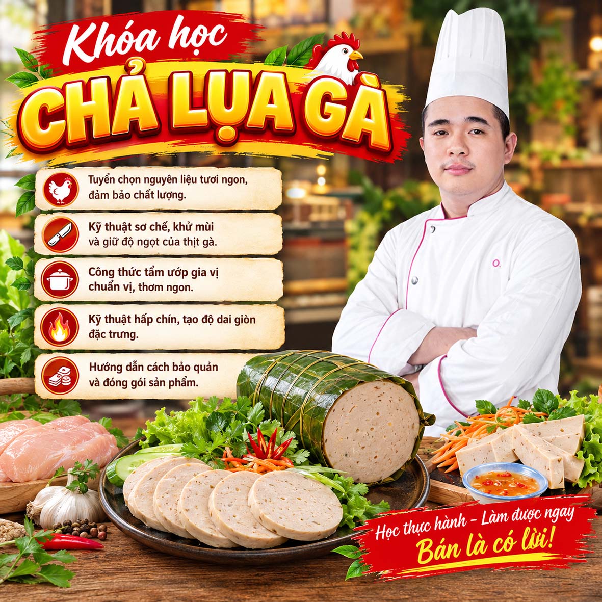 Công Thức Học làm Thịt Nguội Bong Bóng Heo Thơm Ngon Đậm Đà Mở Quán Kinh Doanh PVN822