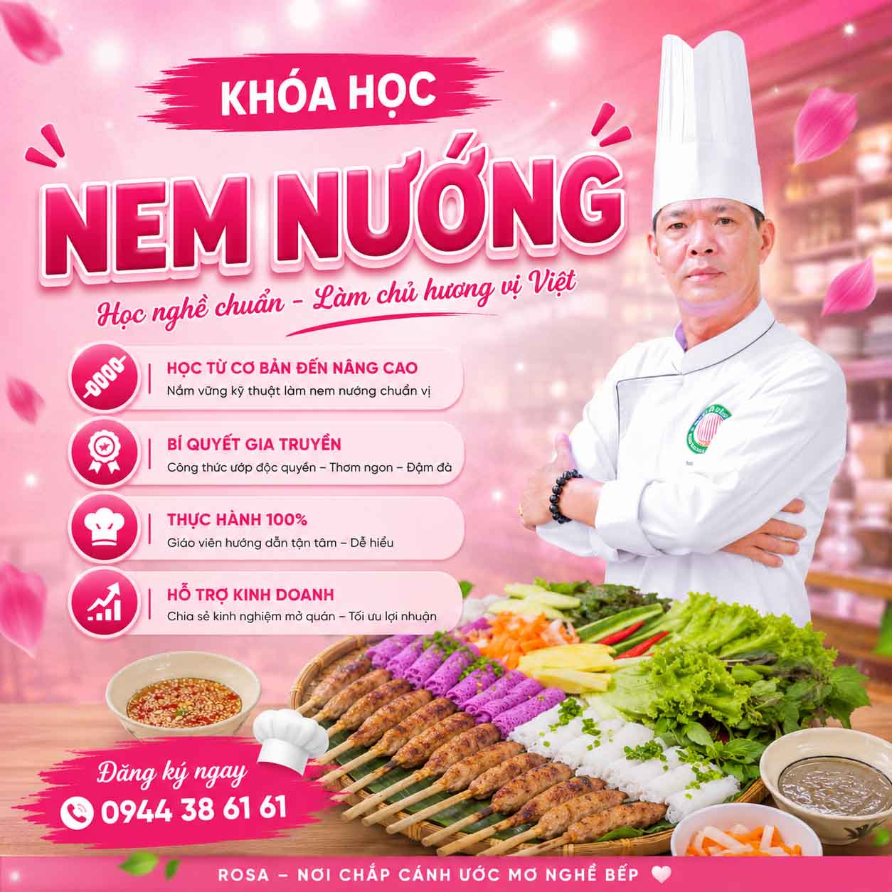 Chuyên Đề Học Cách Làm Nem Nướng, Bún Nem Nướng - Món Ngon Kinh Doanh, Mở Quán Nem Nướng Gia Truyền
