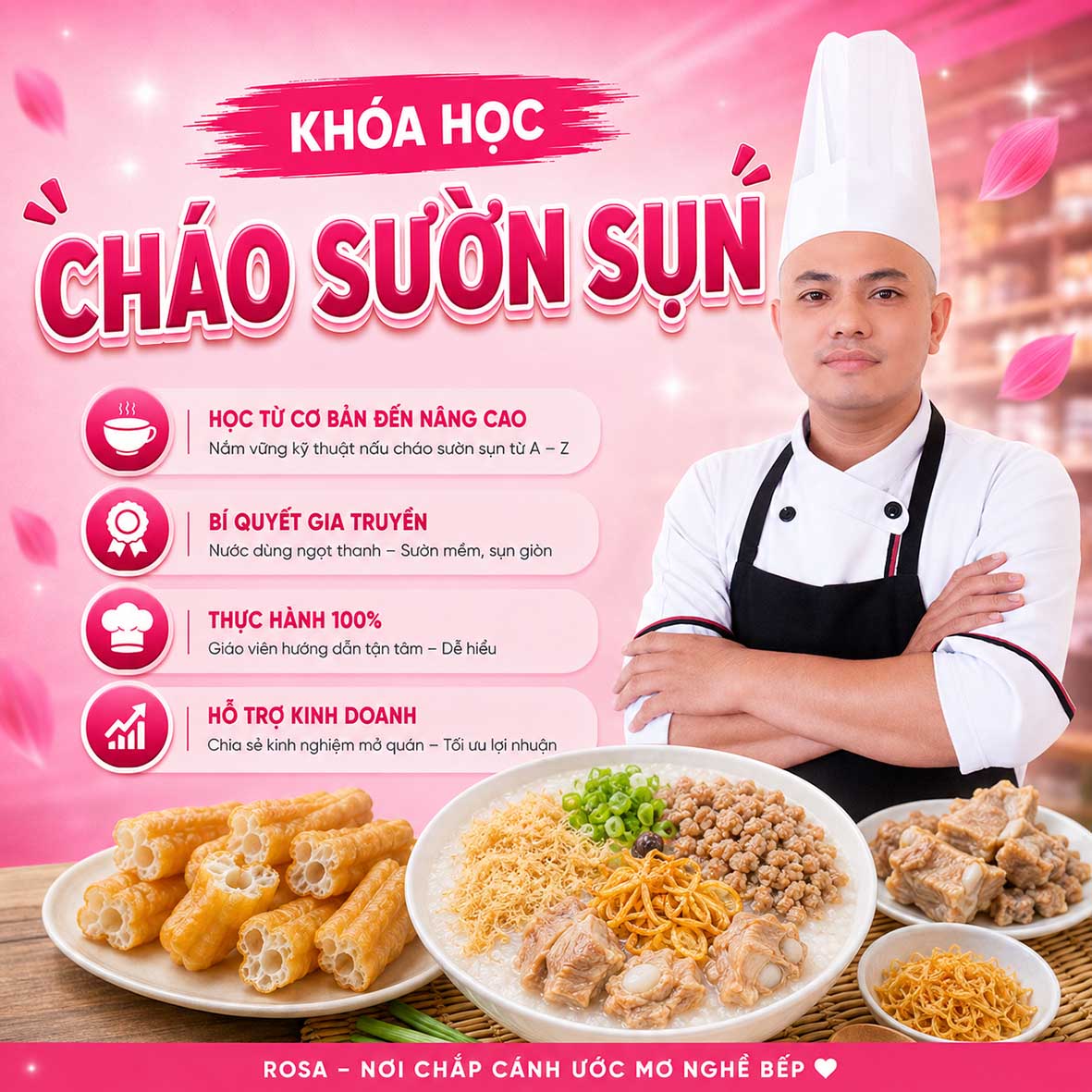 Chuyên Đề Học Cách Nấu Cháo Sườn Sụn Chuẩn Vị Phố Cổ Hà Nội - Mở Quán Kinh Doanh