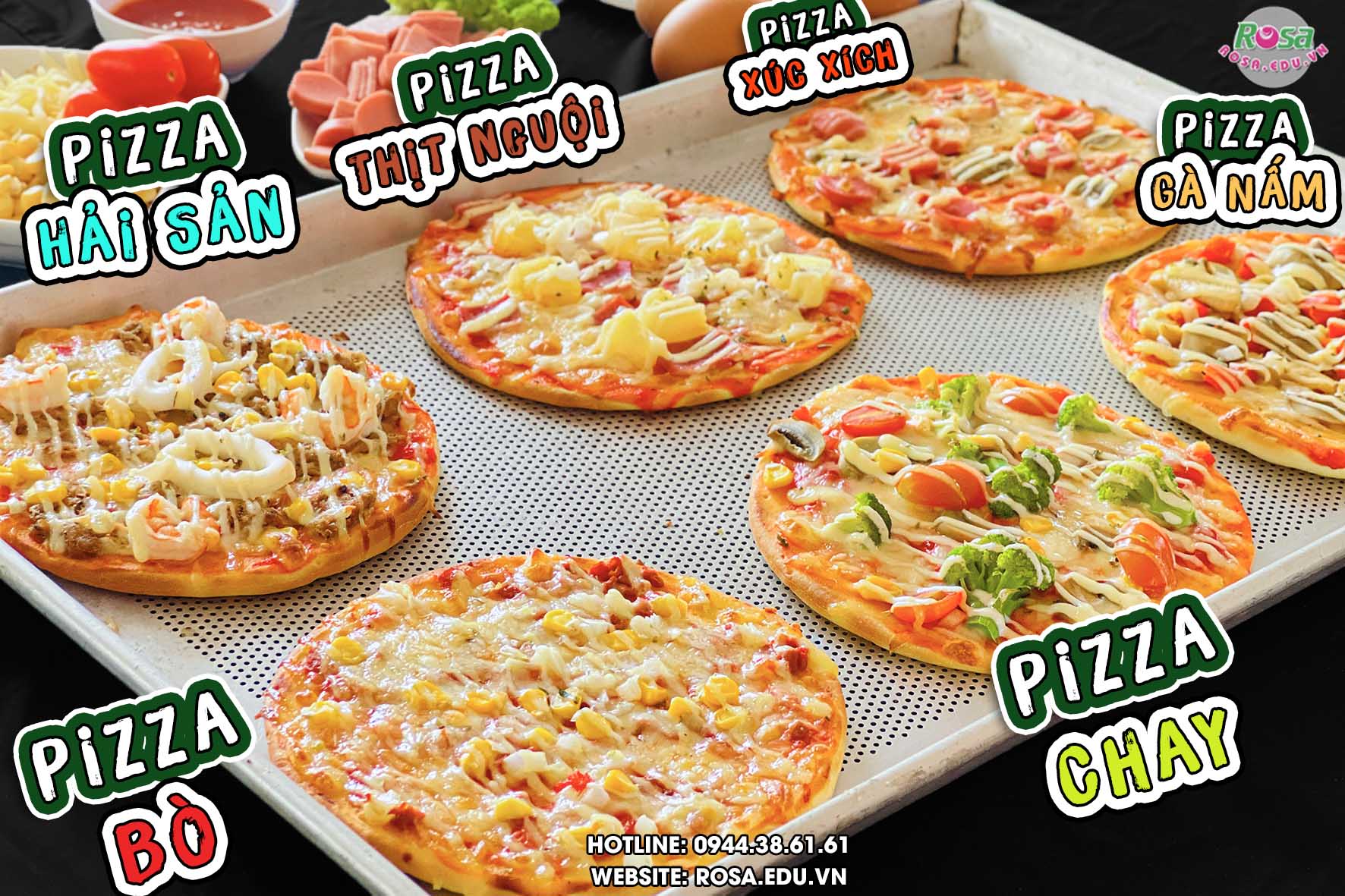 Video Online Học Làm Bánh PIZZA (Bò, Xúc Xích, Thịt Nguội, Cá Ngừ, Hải Sản...) chuyên nghiệp vô cùng hấp dẫn, Mở quán chuyên kinh doanh PVN560