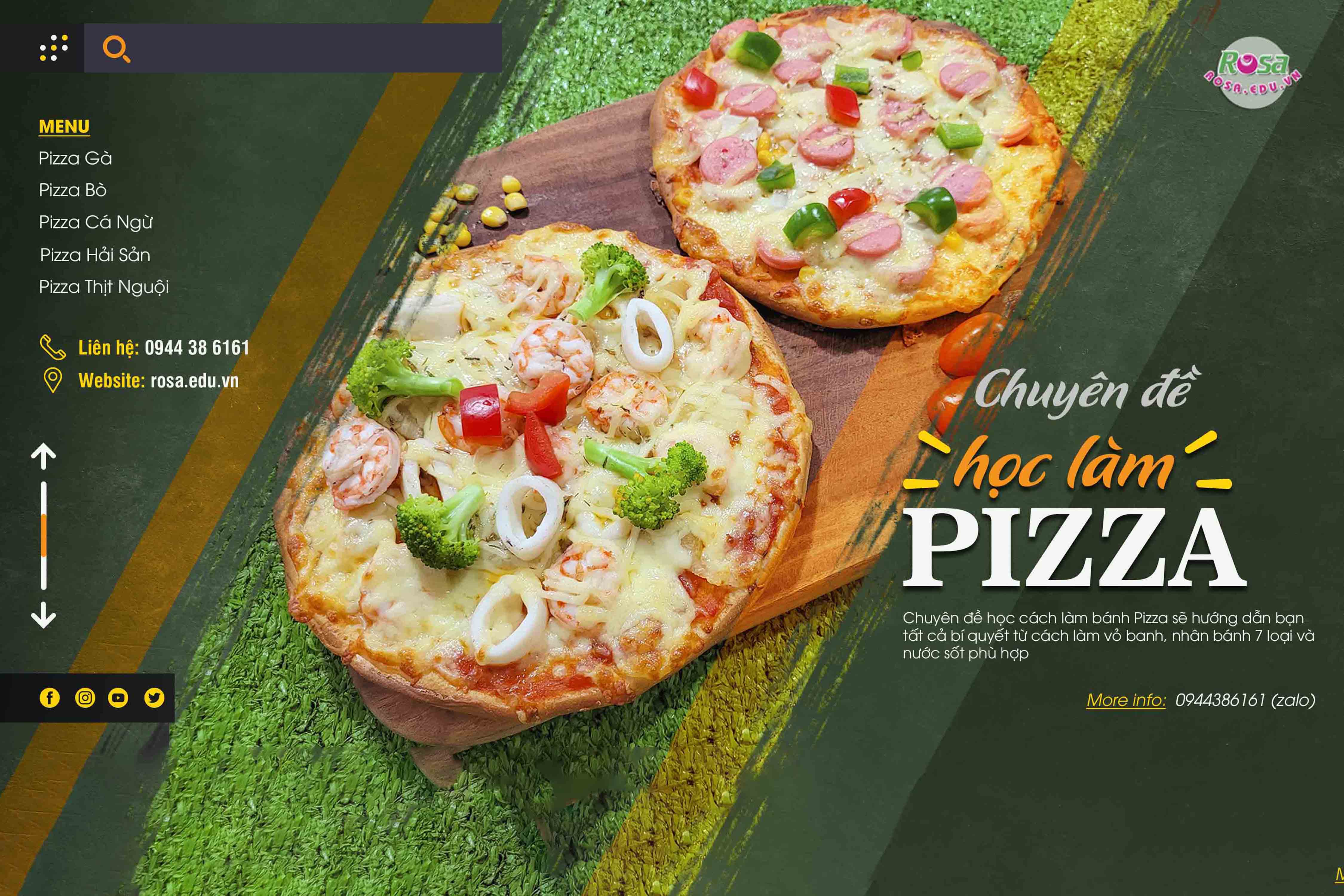 Chuyên đề Học Làm Bánh PIZZA (Bò, Xúc Xích, Thịt Nguội, Cá Ngừ, Hải Sản...) chuyên nghiệp vô cùng hấp dẫn, Mở quán chuyên kinh doanh PVN598