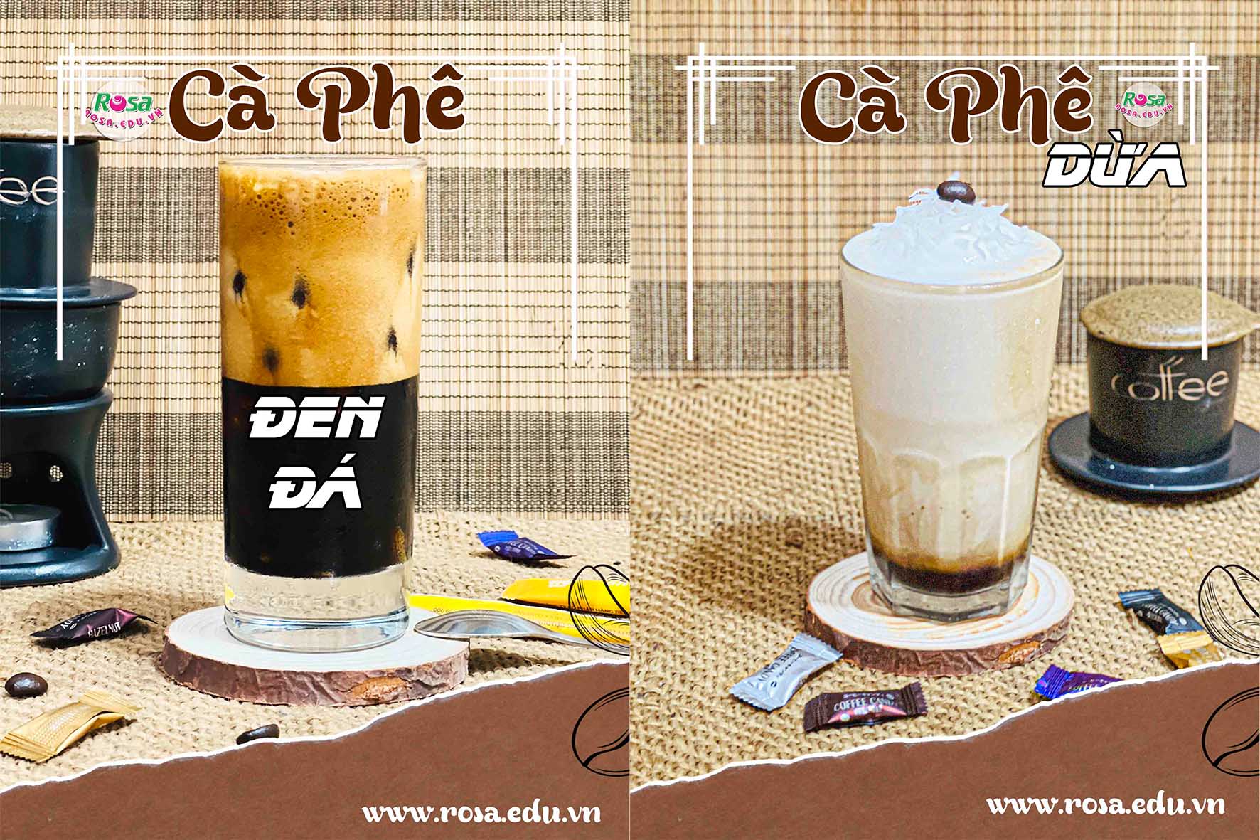 Workshop Học Làm  Cà Phê Việt Nam Pha Phin: Cà Phê Đen (Nóng,  Đá), Cà Phê Sữa (Nóng + Đá), Cà Phê Dừa, Cà Phê Trứng, Bạc Sỉu (Nóng + Đá) PVN416