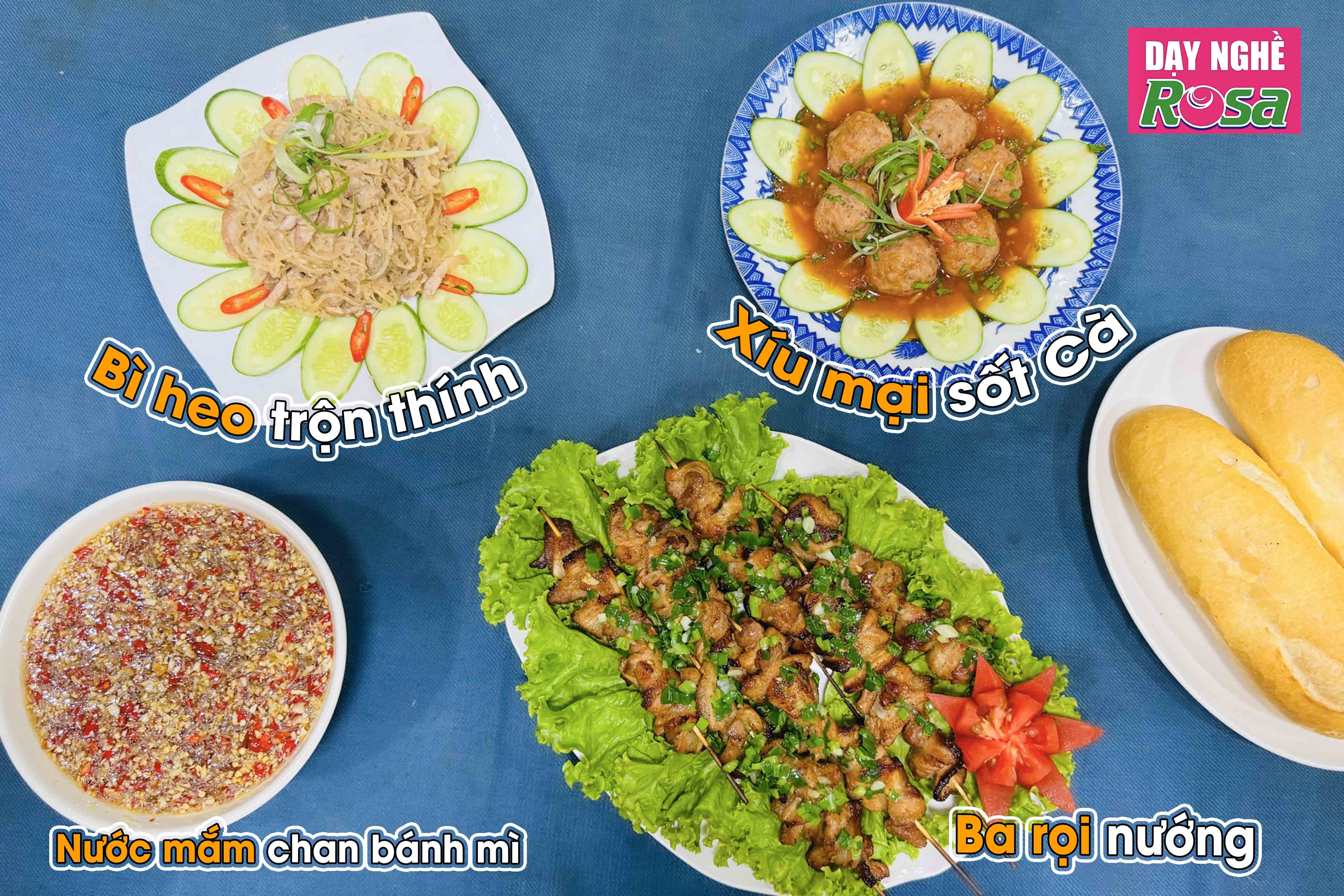 Chuyên đề Học Làm Ba Rọi Nướng Xiên Bì Heo Trộn Thính + Nước Mắm Tỏi Ớt Chua Ngọt Mở Quán Kinh Doanh PVN642