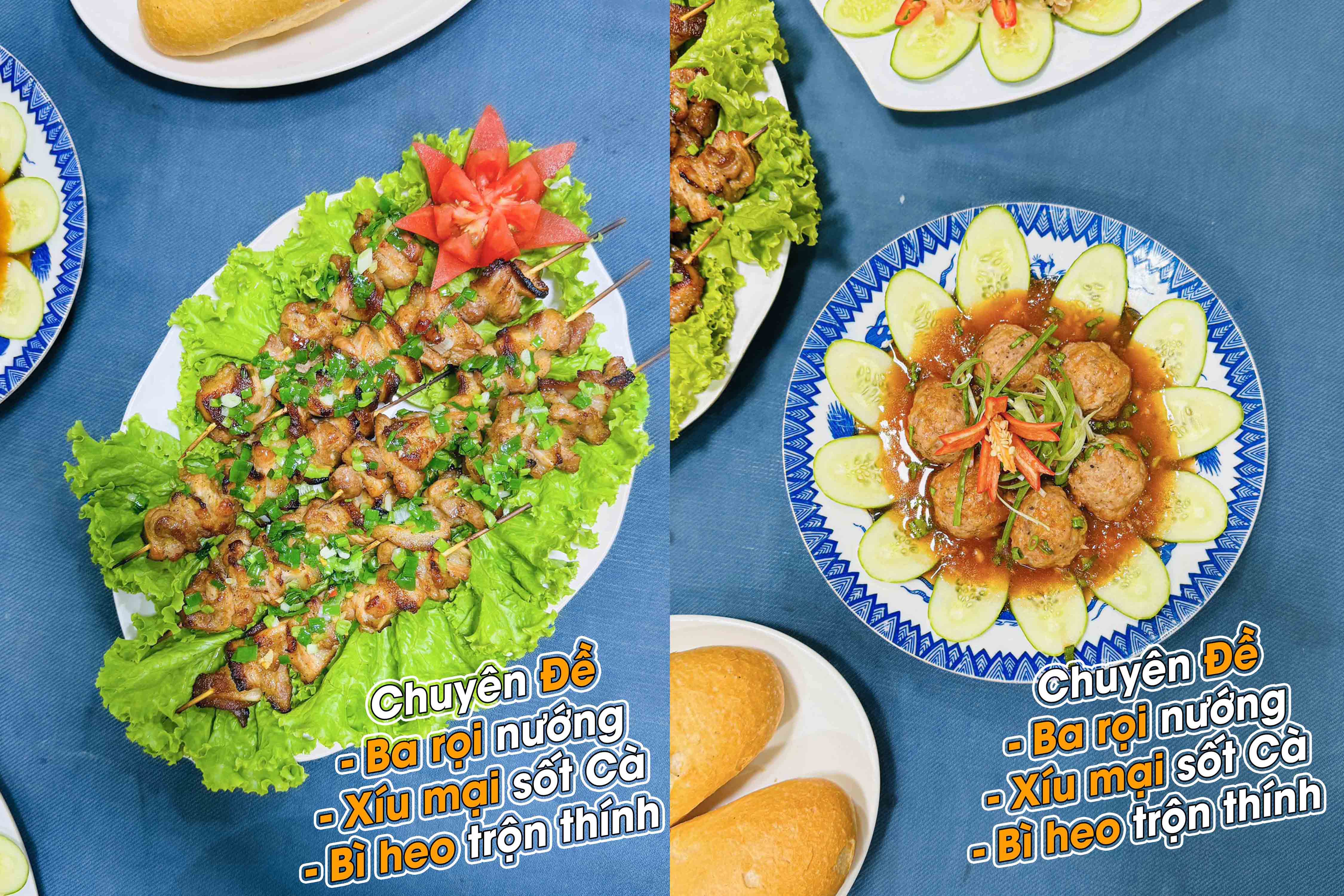 Công Thức Học Làm Ba Rọi Nướng Xiên Bì Heo Trộn Thính + Nước Mắm Tỏi Ớt Chua Ngọt Mở Quán Kinh Doanh PVN645