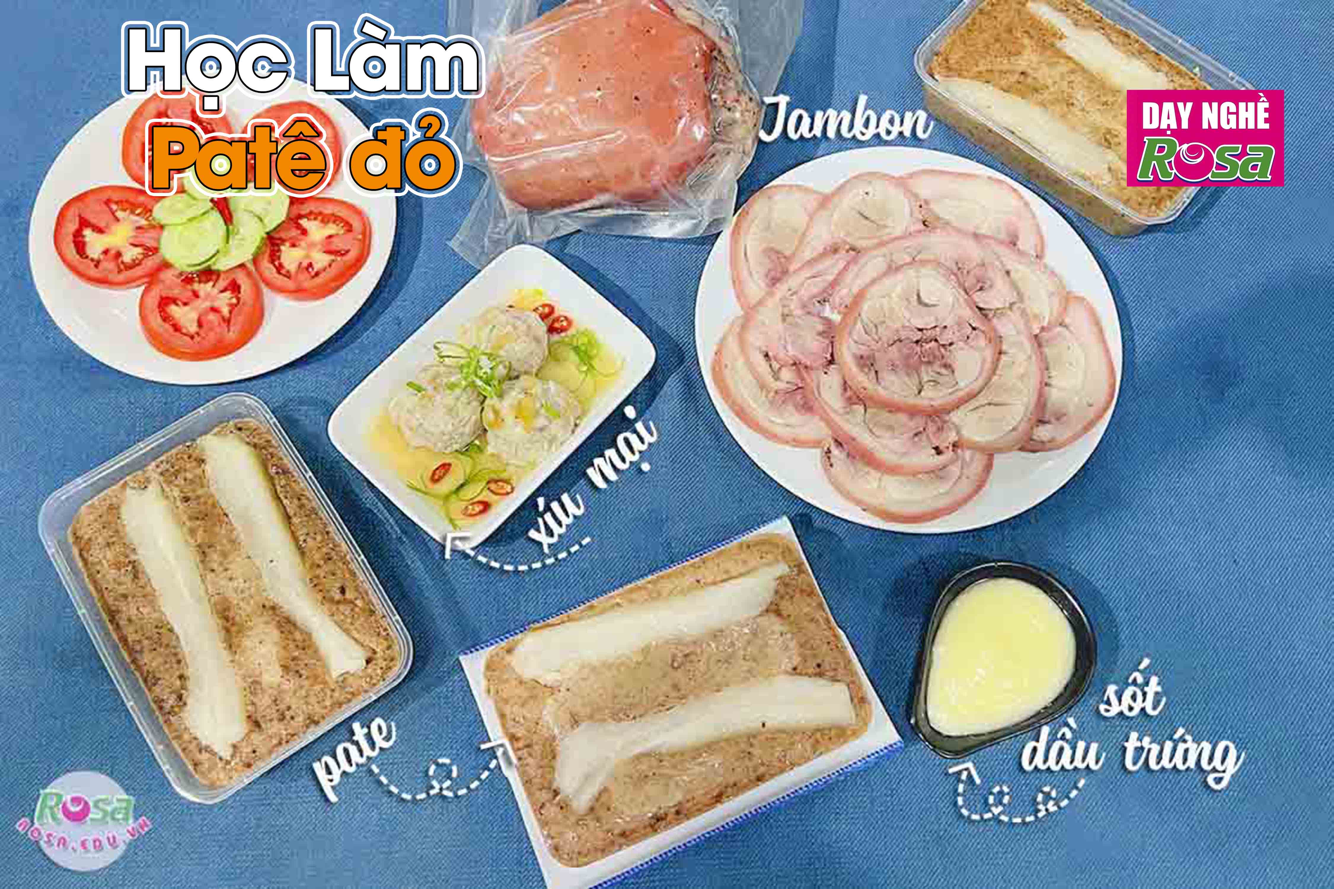Công Thức Học Làm Patê đỏ & Sốt Mayonnaise Nhân Bánh Mì Việt Nam Kẹp Thịt PVN641