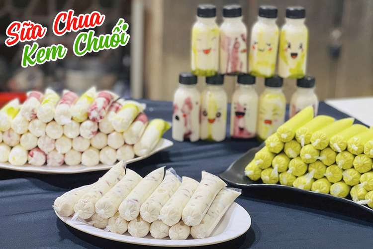 (Workshop VIP) Học Làm Sữa Chua + Kem Bơ +Kem Chuối Sữa Dừa (Lớp 10 Học Viên, Học Ngắn, Kinh Doanh Ngay) PVN135