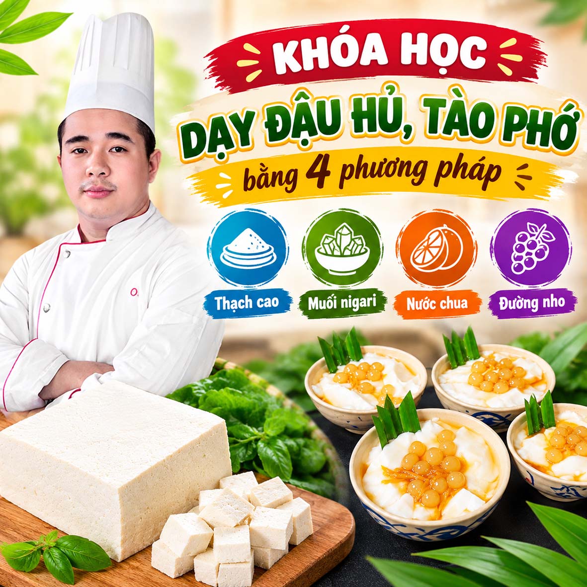 Chuyên Đề Học Cách Làm Tào Phớ (Tàu Hũ Nước Đường), Đậu Hũ, Tàu Hủ Miếng, Đậu Phụ - Mở Bán Kinh Doanh Đậu Hũ Gia Truyền