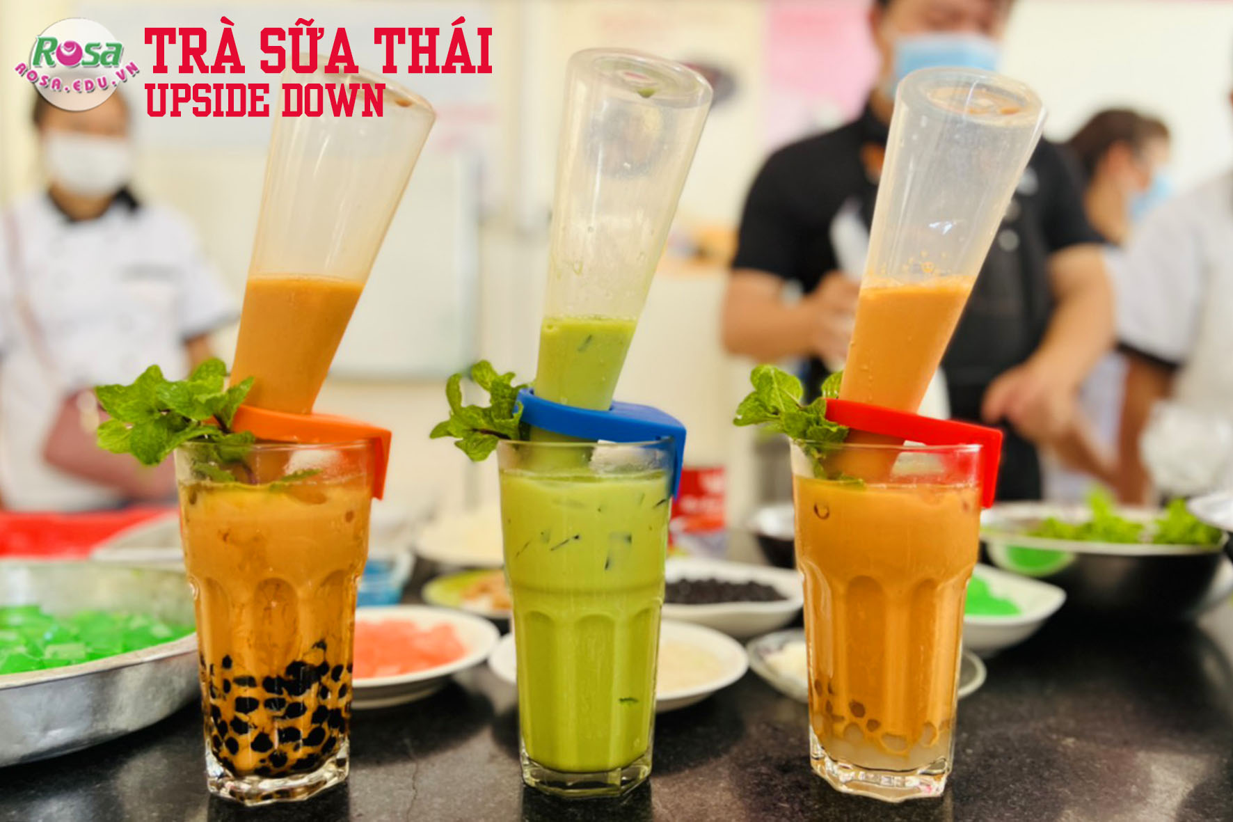 Chuyên đề học TRÀ SỮA THÁI LAN (Làm thạch rau, pudding, trân châu, khoai dẻo) - Mở quán Trà, khoá học trà sữa cao cấp