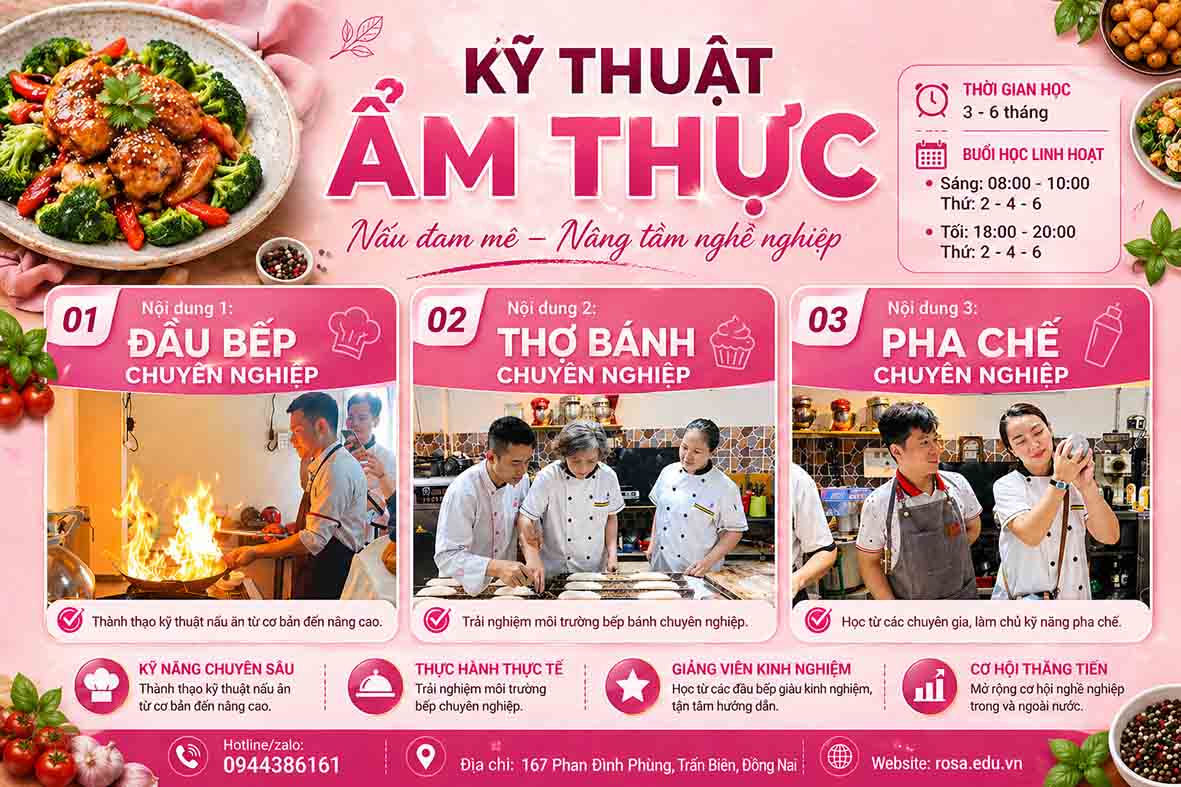 Kỹ Thuật Ẩm Thực (296 Giờ)