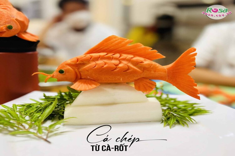 Workshop Học Tỉa Cá, Lưới Cá Bằng Cà Rốt Trang Trí Món Ăn PVN1019