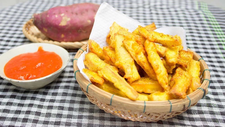 Công Thức kiếm thêm thu nhập với món ăn vặt Chuối Chiên, Khoai Lang Chiên PVN275