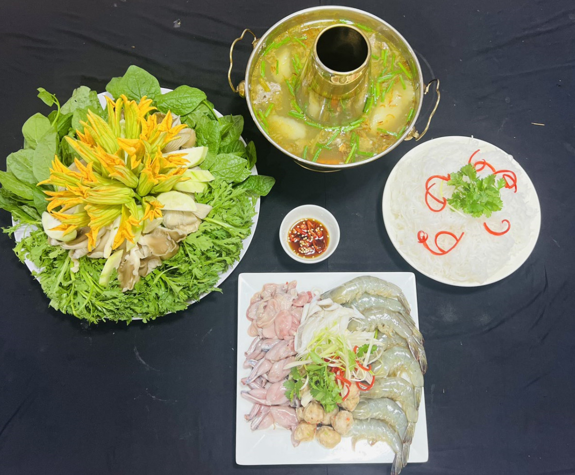 Workshop Học Làm Lẩu Hoa Đồng Nội + Lẩu Tôm (Kiểu Năm Ri - Tôm Chiên - Nước Lẩu Chua Ngọt) PVN399