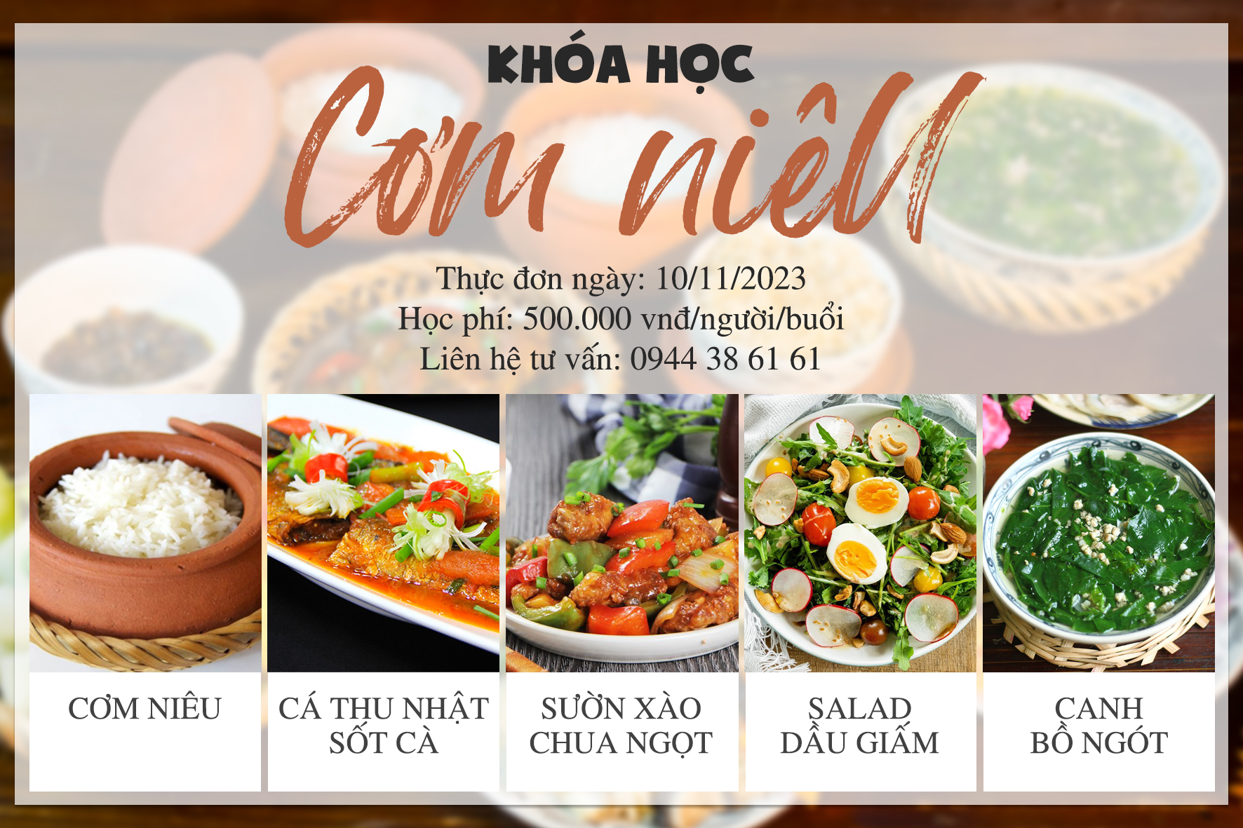 Nghiệp Vụ Bếp Cơm Niêu, Gia Đình, Văn Phòng (8 Buổi - 32 Giờ)