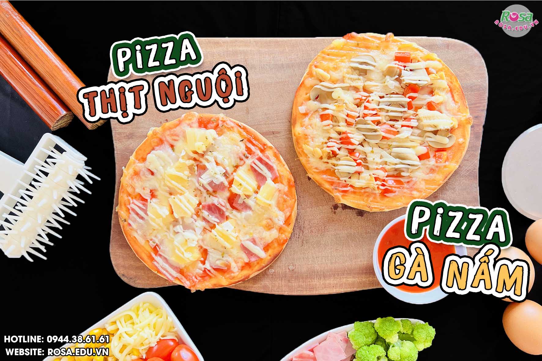 Video Online Học Làm Bánh PIZZA (Bò, Xúc Xích, Thịt Nguội, Cá Ngừ, Hải Sản...) chuyên nghiệp vô cùng hấp dẫn, Mở quán chuyên kinh doanh PVN560