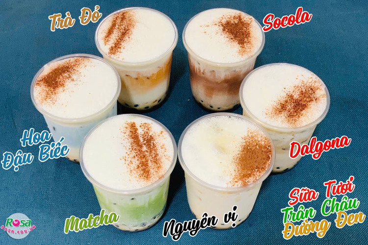 Workshop Học Làm Sữa Tươi Trân Châu Đường Đen: Vị truyền thống, vị dalgona, vị matcha, vị hoa đậu biếc PVN698