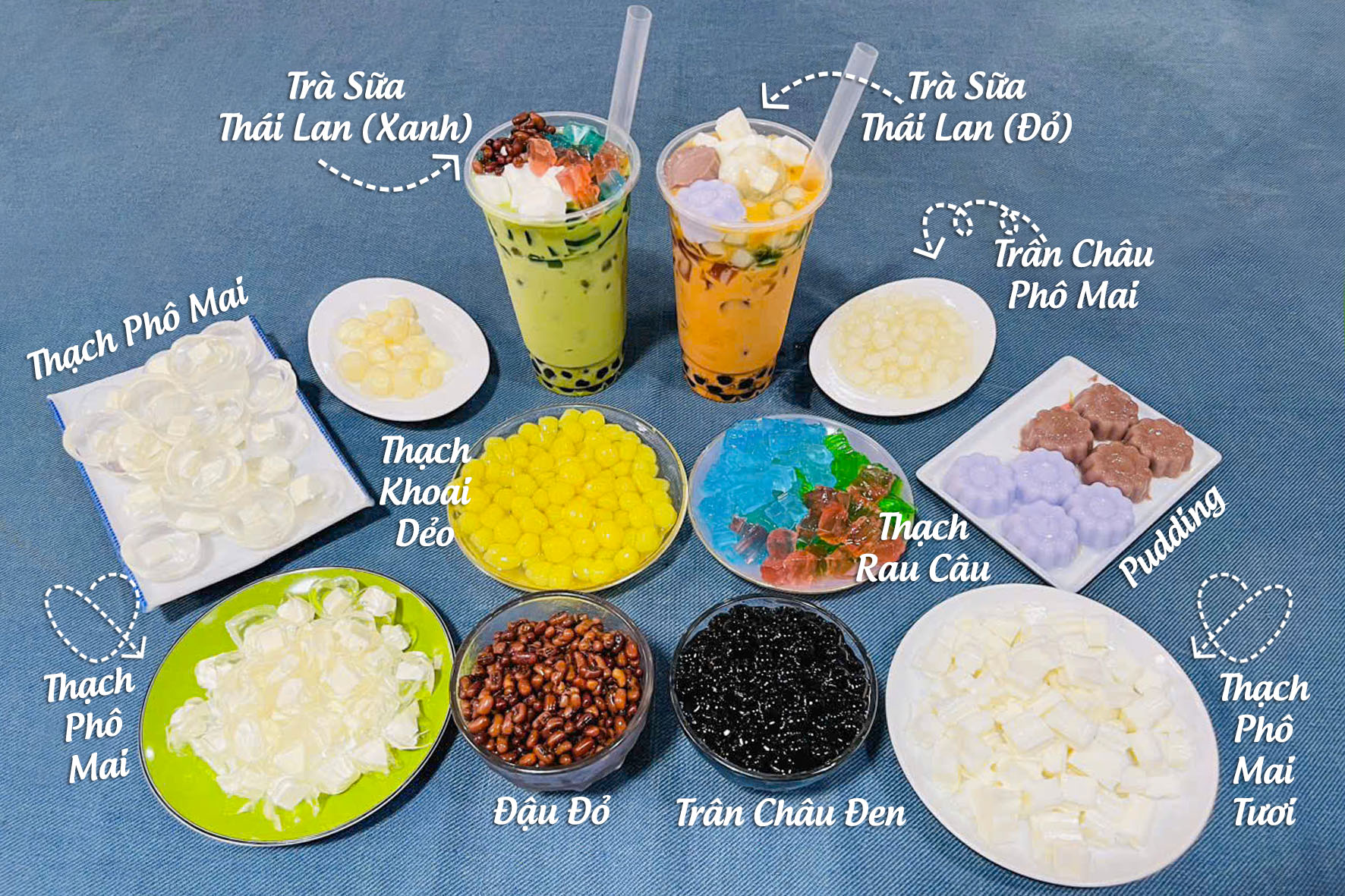 Chuyên đề học TRÀ SỮA THÁI LAN (Làm thạch rau, pudding, trân châu, khoai dẻo) - Mở quán Trà, khoá học trà sữa cao cấp