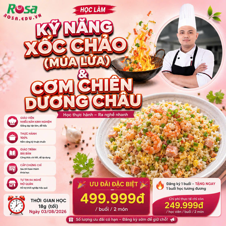 Workshop Học Kỹ Năng Xốc Chảo (Múa Lửa) – Áp Dụng Với Cơm Chiên Dương Châu PVN1004