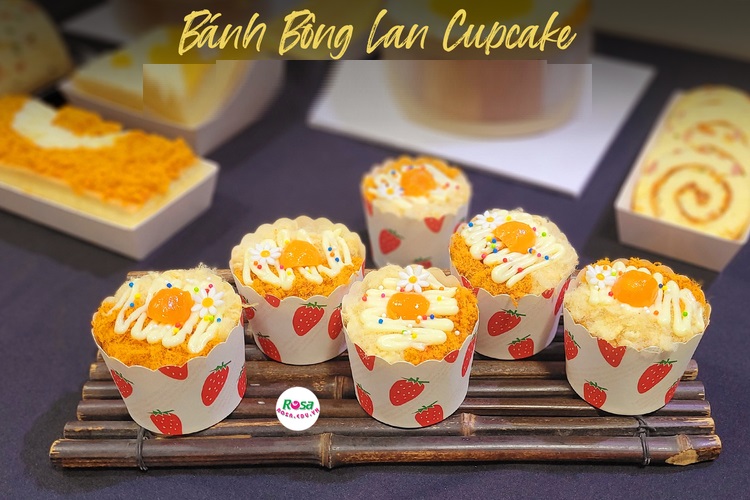 Workshop Học Làm Bánh Bông Lan Trứng Muối Chà Bông Phương Pháp Tách Tròng (Bánh Size Cupcake, Trang Trí Sinh Nhật) PVN360